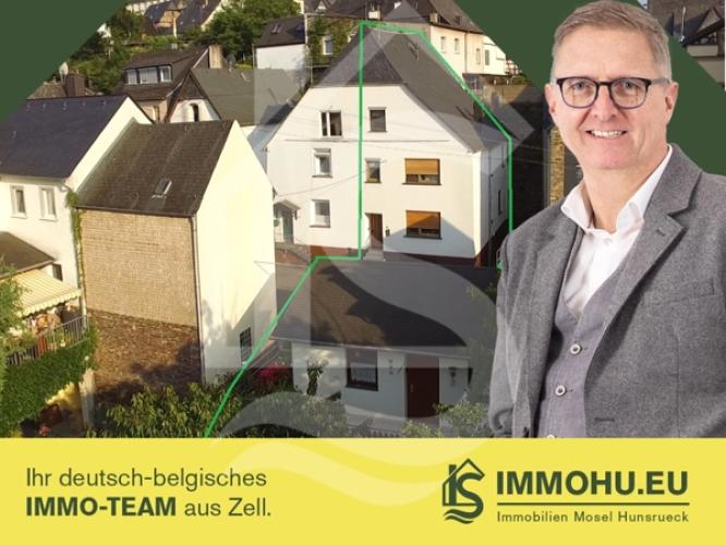 DHH with double garage and small garden at the brook in quiet location of Enkirch